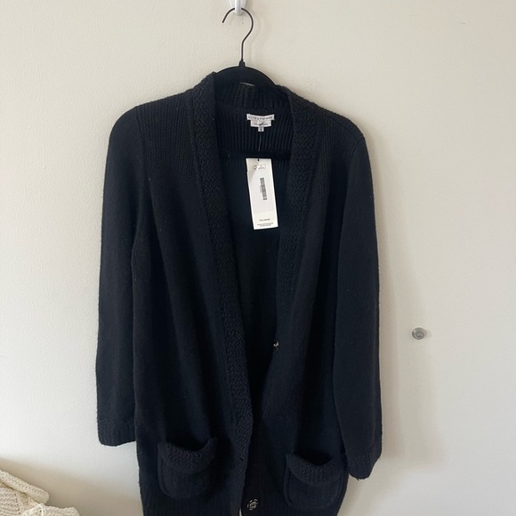 Lutz& Patmos Black Cardigan Sweater Cashmere - Picture 1 of 8